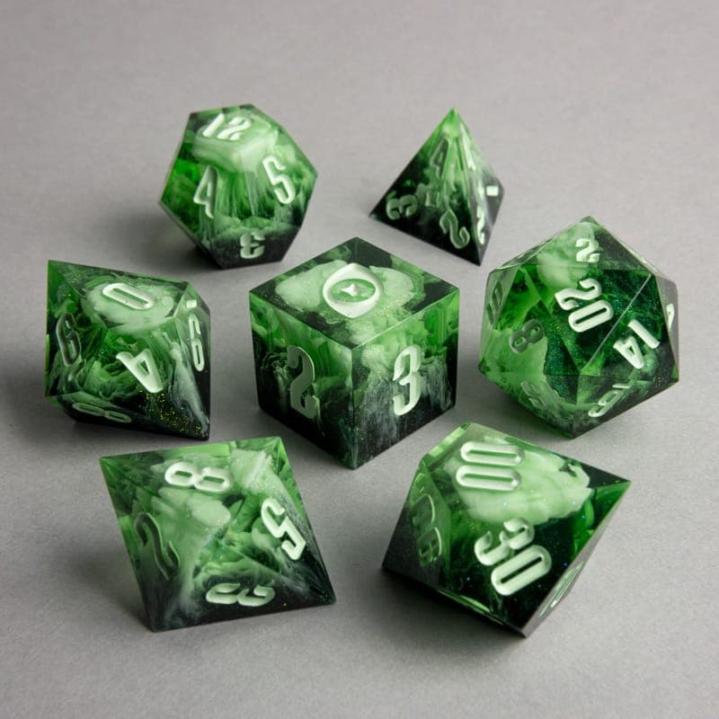 Soul's Lament — 7 Piece Set, handmade resin dice