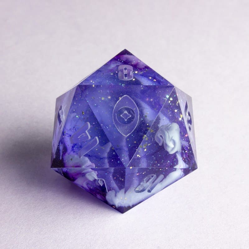Ethereal Echoes II — D20 MiniChonk, handmade resin dice