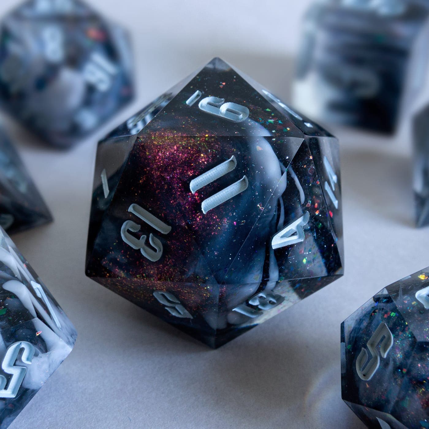 Death's Grasp I — D20 MiniChonk, handmade resin dice
