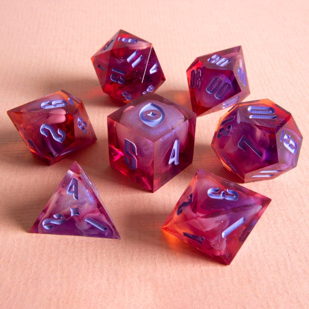 Martyr's Cry — 7 Piece Set, handmade resin dice