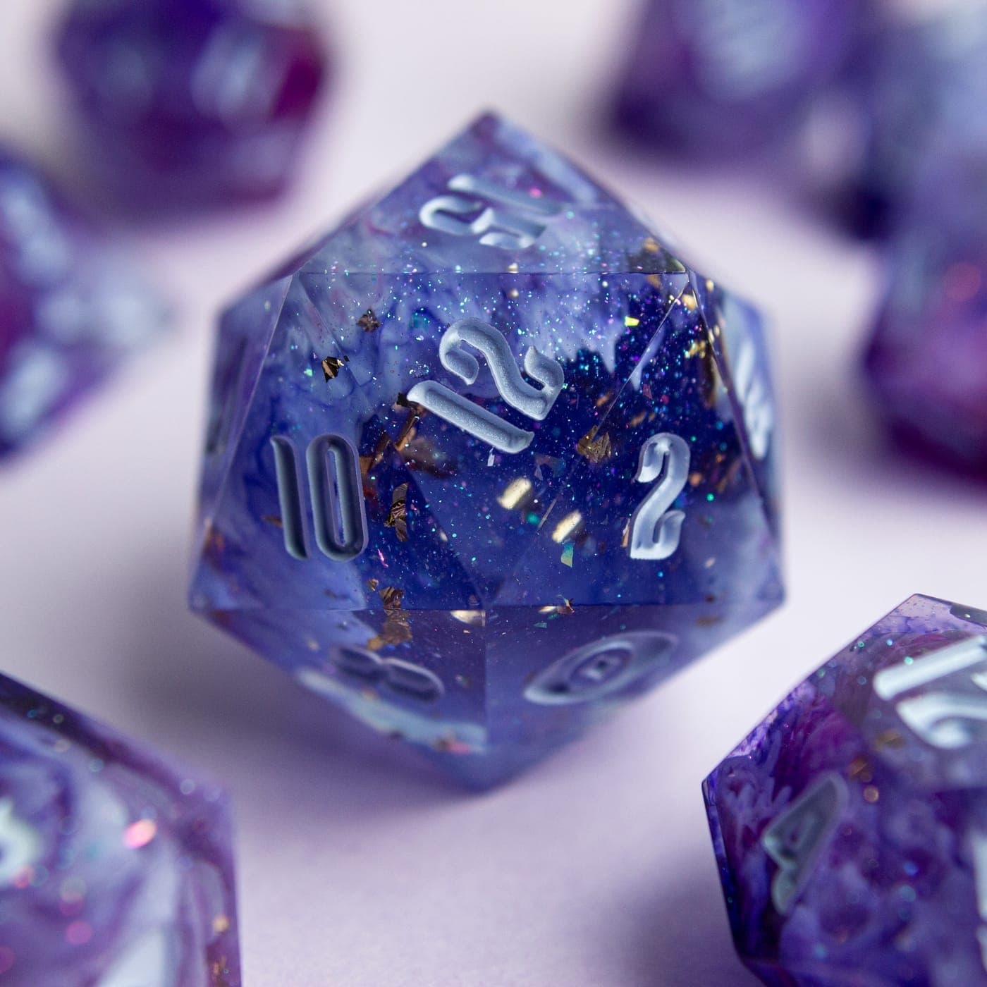 Ethereal Echoes I — D20 MiniChonk, handmade resin dice