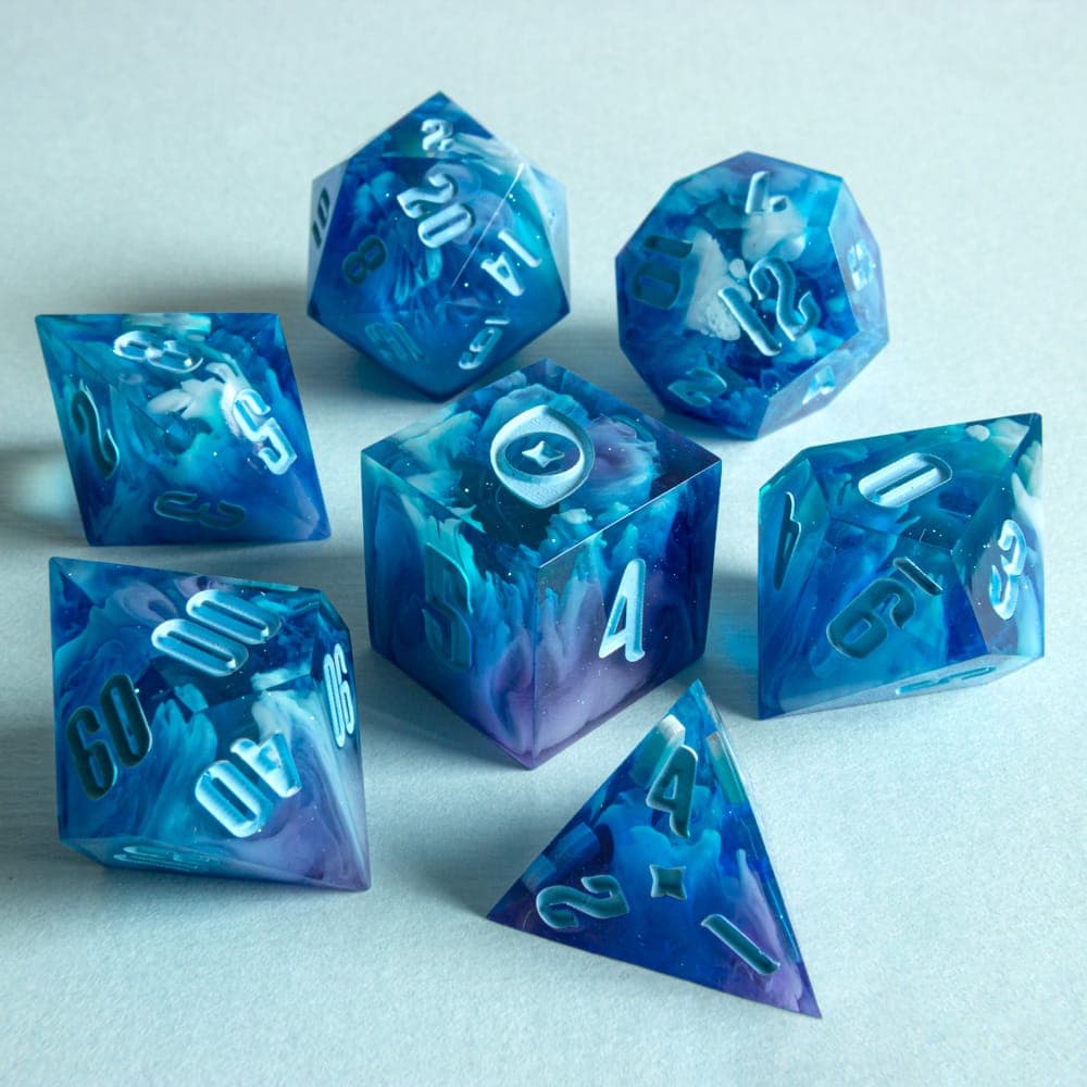 Siren's Call — 7 Piece Set, handmade resin dice