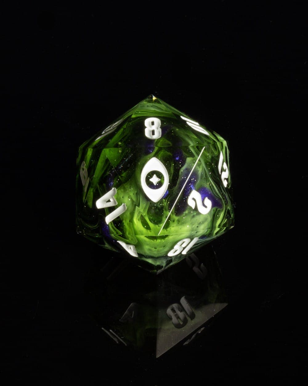 Beetlejuice — D20 Chonk, handmade resin dice