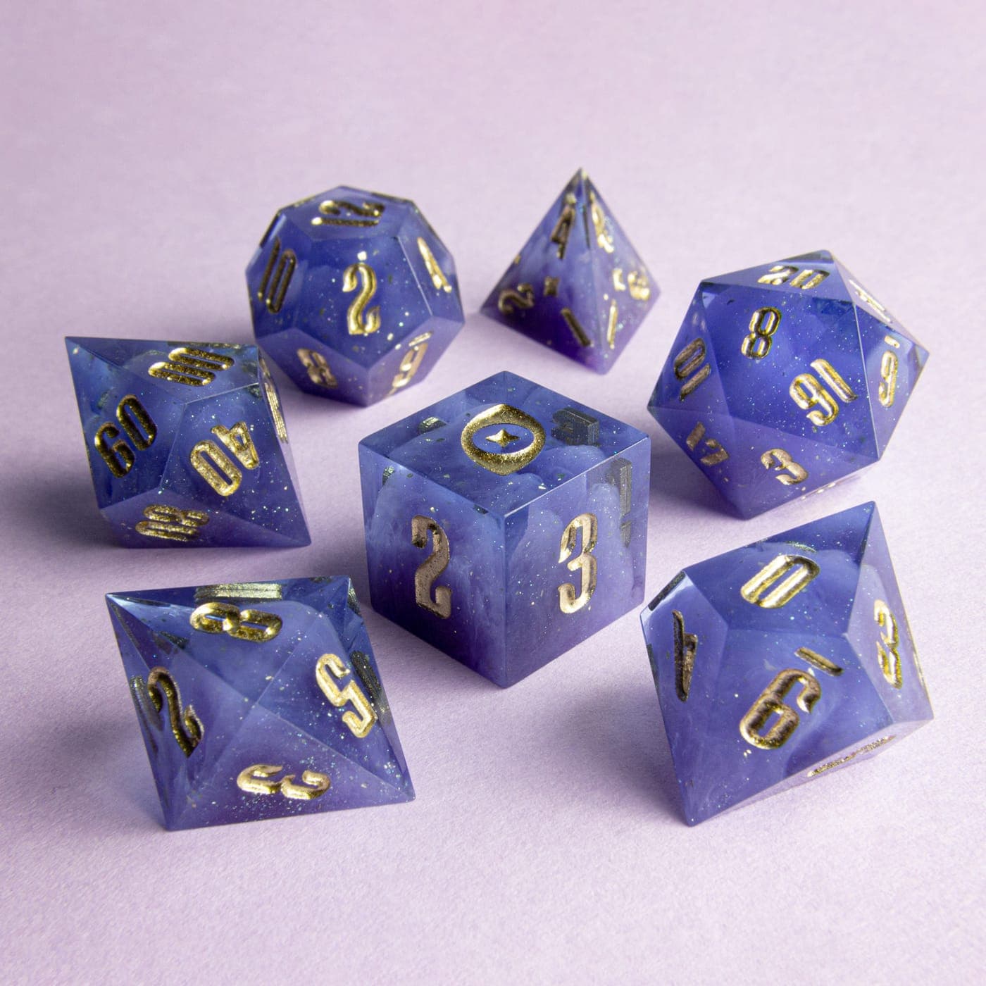 Little Dreamer — 7 Piece Set, handmade resin dice
