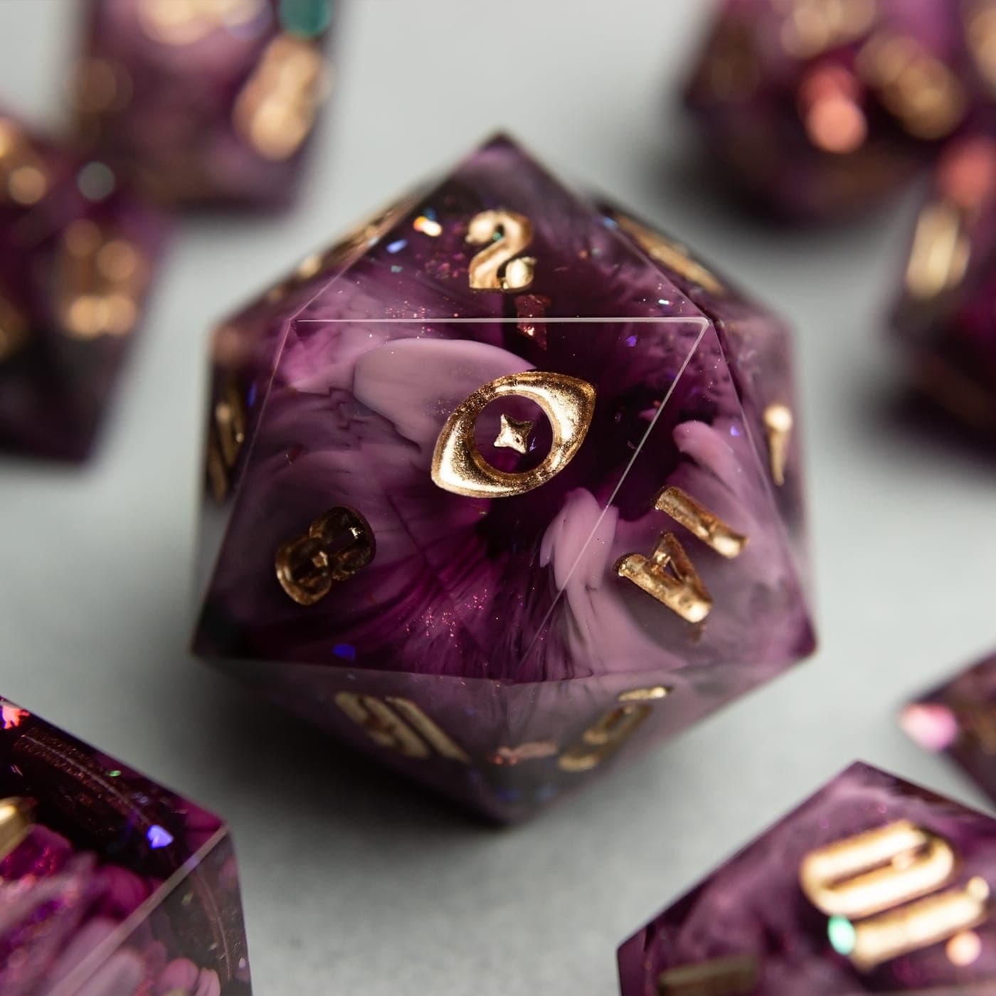 Royal Remnants — D20 Chonk, handmade resin dice
