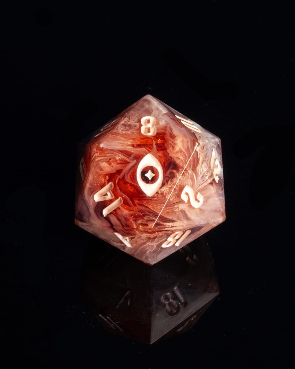 Duskfall Serenade — D20 Chonk, handmade resin dice